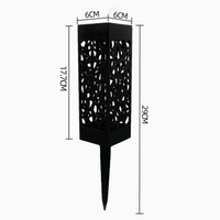 Lampe solaire d'extérieur étanche pour l'extérieur, style chinois ajouré exquis, lampe de pelouse à LED avec détection de mouvement et contrôle par la lumière