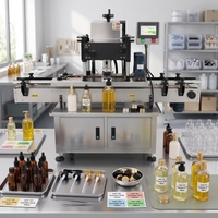 Machine de capsulage semi-automatique à 4 roues pour bouteilles à pompe, pots cosmétiques et contenants de lotion