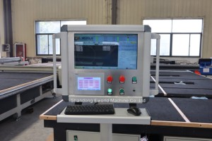 Machine de découpe automatique de verre CNC Eworld, construction en acier motorisée, table de rupture indépendante, haute précision, personnalisable 3-25 mm - Product Image 2