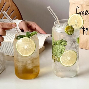 Biểu tượng tùy chỉnh có thể bia kính ly Mason chum hình thăng hoa nhỏ đóng hộp bia Cocktail Whisky rượu Soda nước trái cây Uống Thủy Tinh - Product Image 5