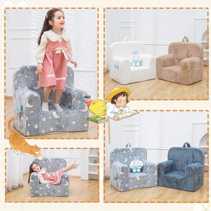 Canapé pour enfants, chaise pliante en peluche avec accoudoirs pour enfants de 2 à 4 ans, siège en tissu doux et mousse à haute élasticité - Product Image 1
