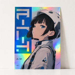 Affiches d'art personnalisées en feuille métallique, impressions holographiques métalliques Anime/<span class=keywords><strong>Manga</strong></span>, illustrations d'exposition, merchandising, édition limitée, affiches Holo Fanart - Product Image 2