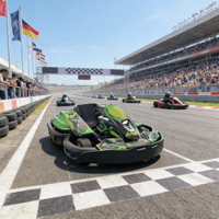 Kart électrique pour adultes, grande capacité de charge, supporte des conducteurs de grande taille jusqu'à 150 kg