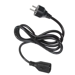 Cable de alimentación 220V Schuko Cee 77 Ac Iec C14 Cable de alimentación Vde 3 Prong Eu 240V Computadora