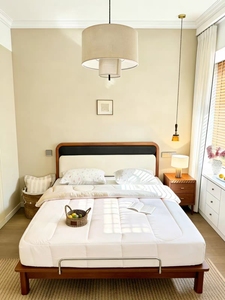 Liquidación de Almacén, Precio Bajo, Cama de Madera Maciza con Estructura de Madera de Boj, S-C-038, Cama de Madera Maciza con Estructura de Madera de Boj, Cuero Nappa Ecológico - Product Image 4