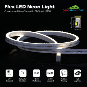 Tubo de luz de tira de neón <span class=keywords><strong>LED</strong></span> Flexible personalizado N1220D IP68 cuerpo de silicona impermeable para letreros de neón para iluminación de piscina - Product Image 4