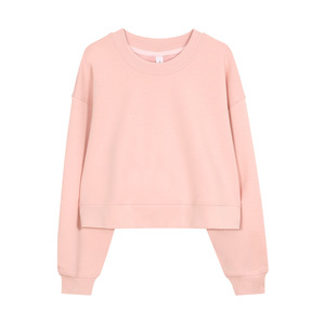 <span class=keywords><strong>Felpa</strong></span> Crop da Yoga per <span class=keywords><strong>Donna</strong></span> in Cotone XXL con Collo Tondo, Maniche Regolari, Vestibilità Ampia, Abbigliamento Sportivo con Logo Personalizzato - Product Image 3