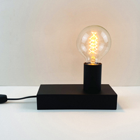 Lampe de table LED minimaliste portable noire 220V pour la décoration de la maison, le restaurant, le bar, petite lampe artistique