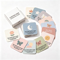 Cartes de méditation et de pleine conscience sur l'amour-propre et la santé mentale, conçues sur mesure par le fabricant, pour soulager l'anxiété et favoriser l'amour de soi.