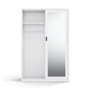 Armario Metálico Impreso con 2 Puertas Corredizas y Espejo de 1200 mm para Dormitorio - Product Image 3