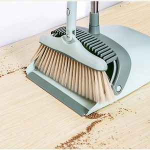 Long Handled Foldable Rotating stainless steel Broom And Dustpan Set With Magnetic Broom