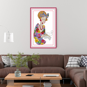 Kit Ricamo NKF con Motivi Femminili Stampati, <span class=keywords><strong>Punto</strong></span> <span class=keywords><strong>Croce</strong></span> Fai-da-Te, Artigianato Cinese, Arte Popolare, Facile da Realizzare, Decorazione per la Casa - Product Image 1