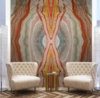 Onyx arc-en-ciel translucide livre Match dalle marbre pierre panneaux minces rétro-éclairé pour panneaux muraux intérieurs décor à la maison