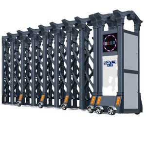 Portail électrique automatique pliable et extensible en aluminium pour écoles et usines, design industriel, AC 230 V - Product Image 1