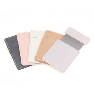 Unbreakable Stainless Steel Pocket <b>Mirror</b> with PU Leather Sleeve Rectangular Credit Card Size Portable Travel Makeup <b>Mirror</b> - Product Image 3