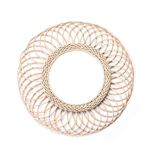 Woven <b>Round</b> <b>Wall</b> <b>Mirror</b> Large Size XH21-213 Framed Decorative For Guesthouse Bar Studio Photography Background - Product Image 2