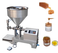Machine de remplissage semi-automatique à tête unique pour liquides visqueux (shampoing, cosmétiques, huile, miel) avec pesage et remplissage en bouteille