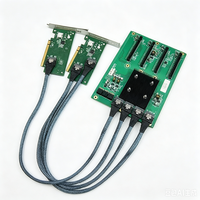   Carte d'extension GPU PCIe 4.0 x16 vers 4x PCIe 4.0 x16 avec puce PEX88096 pour serveur IA et station de travail