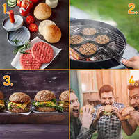 Filet de gril de barbecue en treillis métallique antiadhésif Panier de table fixe pour hamburger et poisson pour le gaz pour une utilisation en cuisine Boîte emballée