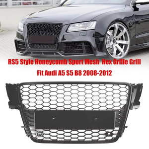 Hot Car <span class=keywords><strong>A5</strong></span> S5 a nido d'ape griglia anteriore a rete sportiva stile RS5 cofano paraurti anteriore griglia nera per <span class=keywords><strong>Audi</strong></span> <span class=keywords><strong>A5</strong></span> S5 <span class=keywords><strong>2008</strong></span> 2009 2010 2012 2011 - Product Image 5