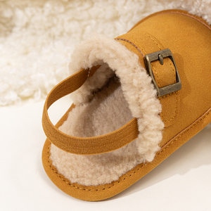Chaussures à boucle pour bébé Doublure en coton Semelle souple Mules chaudes pour bébé pour filles Chaussures habillées toutes saisons - Product Image 4