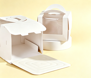 Boîte à gâteau multicolores avec poignée, 3, 4, 6 pouces, pour emballage cadeau, pâtisserie, tiramisu, gâteau <span class=keywords><strong>mille</strong></span>-feuilles, avec fenêtre transparente - Product Image 1