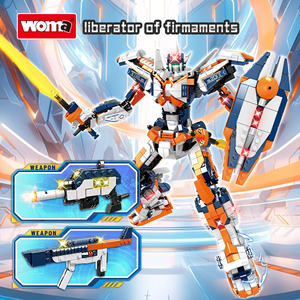 Ensemble de jouets Woma Mech, figurine d'action, armure de robot, modèle à assembler, jouet Juguetes, ensemble de blocs de construction avec armes (C4005) - Product Image 2
