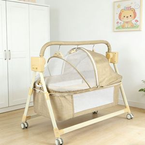 Berceau à bascule électrique pour bébé avec jouets apaisants, berceau multifonctionnel portable et pliable pour nouveau-né de 0 à 36 mois, à la maison et en voyage - Product Image 5