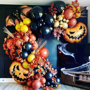 Bulk Orange Halloween Scary Jack-o'-lantern Foil <b>Balloon</b>, Metallic Party <b>Balloon</b> for Spooky Trick or Treat <b>Decor</b> - Product Image 5