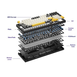 87-Key Steampunk Keycaps Wired Keyboard with Stand, USB Interface for Laptop <b>PC</b> Computer - Product Image 3