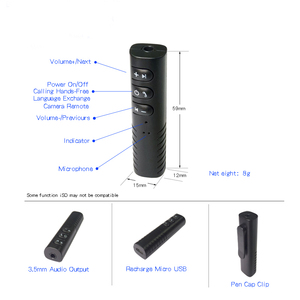 2024 HG Offre Spéciale de voiture 3.5mm Aux sans fil 90mah adaptateur bluetooth mains libres pour casque - Product Image 3