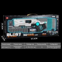 Pistolet à fléchettes électriques EPT, jouet pour enfants, 7,4 V rechargeable, automatique et manuel, alimentation par ceinture, 30 fléchettes, lumière LED, ensemble de tir pour enfants