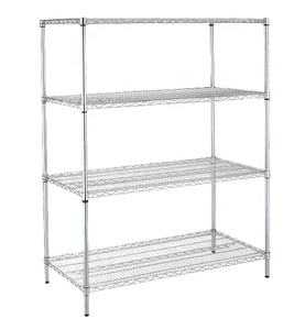 מטבח מסחרי במלון נירוסטה מדפי מדפי חוט מתלה מתלה מתכת מדפי אחסון - Product Image 1