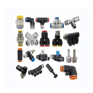 1/4 BSP Push Lock Fitting Black Plastic Push In Fitting Pneumatic One Touch Tube Air Fittings
