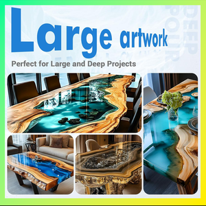 Kit di <span class=keywords><strong>Resina</strong></span> Epossidica Liquida Cristallina Lucida e Senza Bolle A e B per Piani di Tavoli, Tavoli River e Arte su <span class=keywords><strong>Legno</strong></span> - Product Image 5