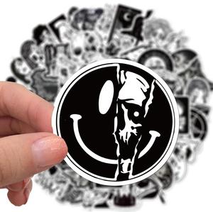 ZY0518C 100 pièces/paquet Autocollants gothiques graffiti pour téléphone portable, autocollants en vinyle PVC imperméables, logo personnalisé - Product Image 3
