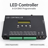 Contrôleur de pixels LED H807SA DMX512 vers SPI, 8 canaux, pilote programmable Art-Net pour WS2811 WS2812 WS2815 APA102
