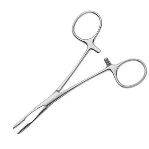 Pinces hémostatiques pour moustiques en acier inoxydable, droites et courbées, instrument chirurgical manuel en métal pour salle d'opération et clinique vétérinaire - Product Image 3