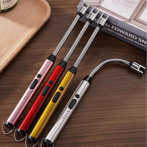 Vente en gros de chalumeaux électroniques de cuisine, allumeurs coupe-vent, rechargeables par USB, construction métallique - Product Image 1