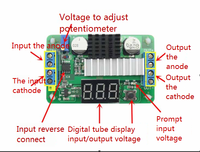 Module de suralimentation DC-DC100W 3,5~30V 100W avec voltmètre à double affichage, module LTC1871