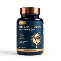 Extrait de Shilajit Energy Gold en capsules en vrac avec miel, complément pour hommes, soutien et stimulation du complexe fulvique, 60 capsules 30g, approvisionnement OEM ODM
