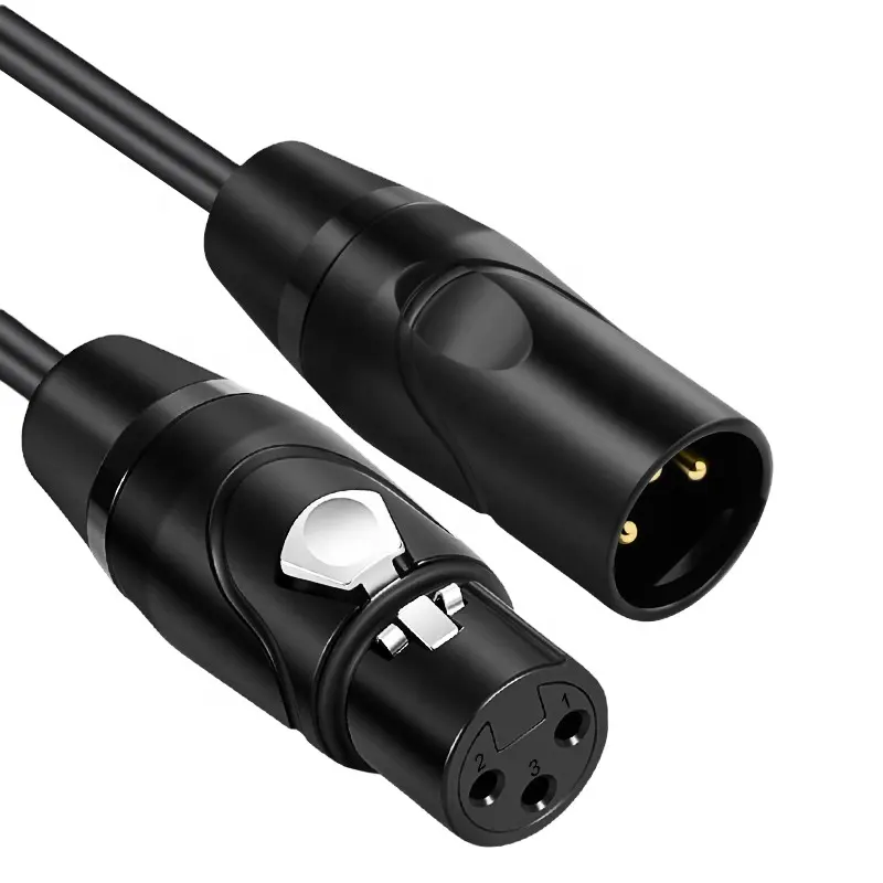 High Quality Cannon Stereo Audio Cord 3pin XLR Male to Female Extension Cable black connection wire for Microphone Guitar