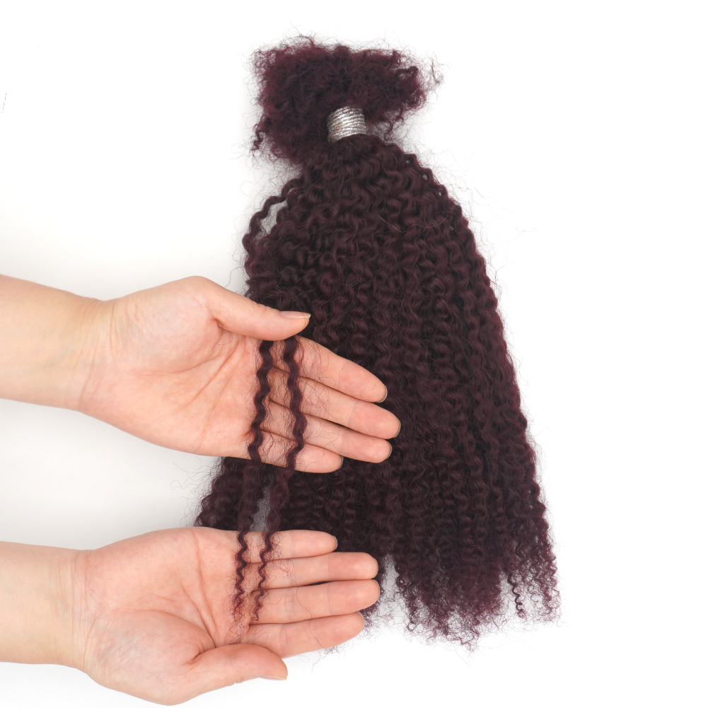 KAMA Wholesale Human Braiding Hair Afro Kinky Hair Bulk Micro Twist Braids Bulk Human Hair for Braiding and Twisted Detail Section 4