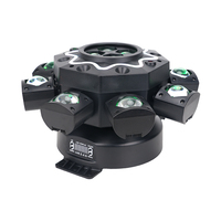 DJ 200W Projecteur LED à Effet Laser à Huit Bras 12*10W RGBW LED Grand Laser Stroboscopique Nid d'Abeille DMX pour Scène, Discothèque, Bar, KTV, Fête
