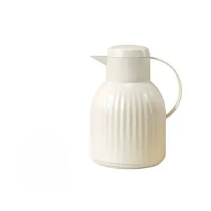 Jarra de café com isolamento de plástico, chaleira de vidro Dallah árabe de design moderno, pote térmico de 1,5L para uso em escritório, ideal para uso em ambientes baratos