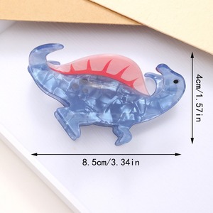 Sayoung bonne qualité en gros personnalisé fantaisie nouveau dessin animé <span class=keywords><strong>dinosaure</strong></span> coloré acrylique matériel coupe animaux conception cheveux griffes - Product Image 3