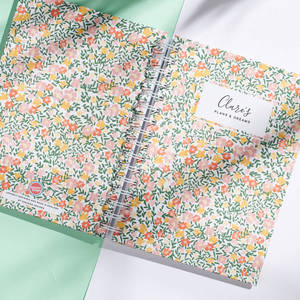 Carnet à spirale personnalisé à motifs floraux, journal ligné à couverture rigide avec nom personnalisé, agenda, cadeau pour femmes, filles, <span class=keywords><strong>bureau</strong></span>, école - Product Image 2