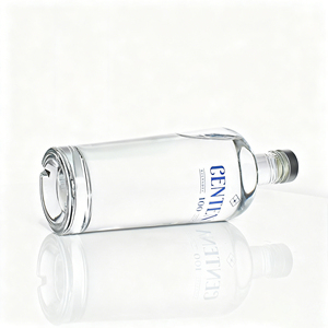 Botella de Vidrio Super Flint Vacía de Alta Calidad de 700 ml 750 ml para Whisky, Ron, Ginebra, Vodka, Tequila, Brandy con Tapa y Color <span class=keywords><strong>Azul</strong></span> Pulverizado - Product Image 3