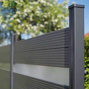 Fabrika ahşap plastik kompozit çit ev çiti duvar küçük bahçe özel yanmaz gizlilik WPC çit - Product Image 1