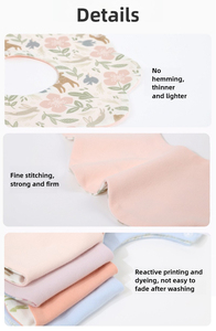 ผ้ากันเปื้อนเด็ก 2026 ใหม่ 100% ผ้าฝ้าย ธรรมดา สีสันสดใส ป้องกันสิ่งสกปรก ทรงกลม ซึมซับดี แห้งเร็ว ผ้าพันคอ ผ้ากันเปื้อนเด็กสำหรับป้อนอาหาร - Product Image 5